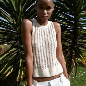 Zara Openwork Cream Knit